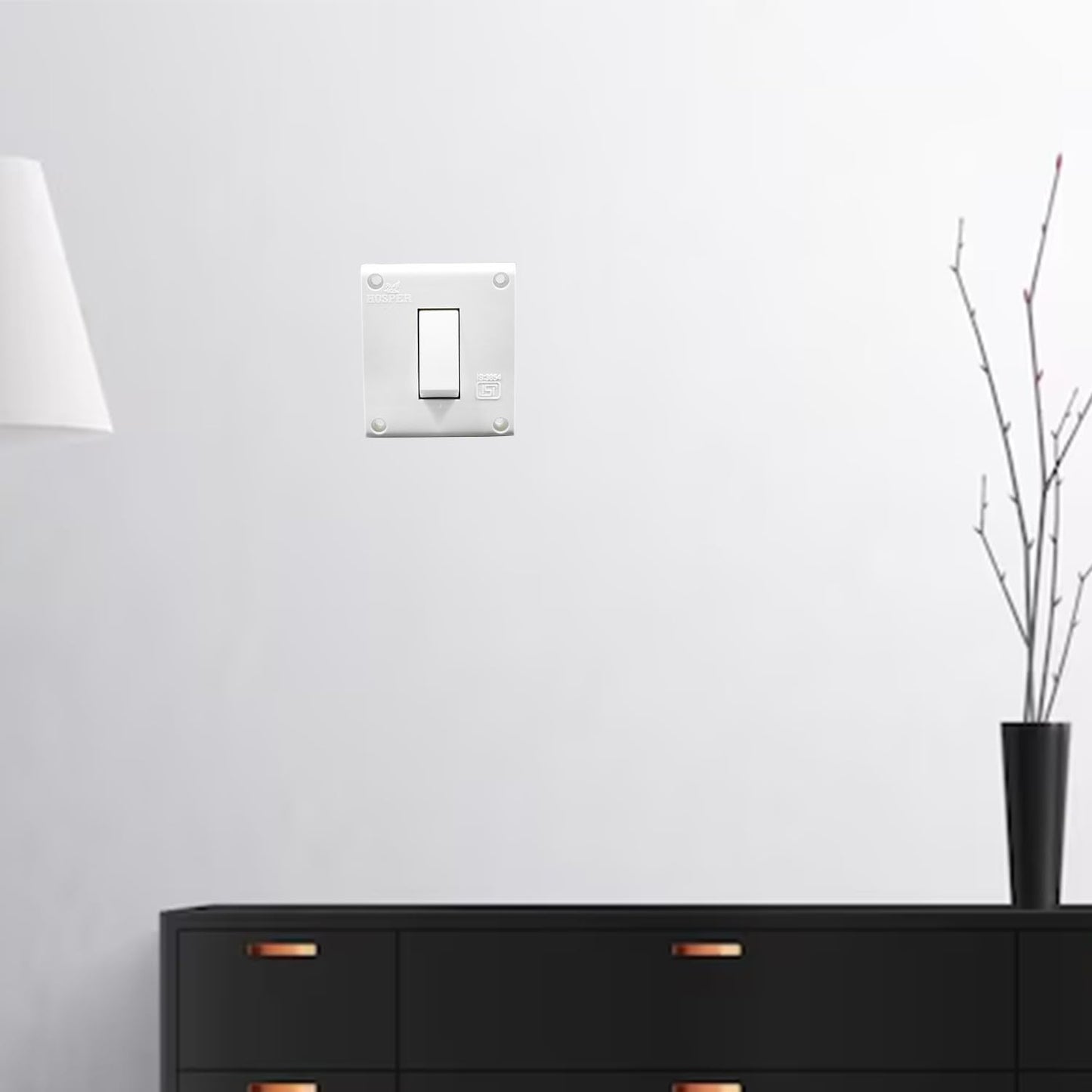 BITCORP 16A Non Modular Electrical Switch, White Colour, One Way Heavy Duty Switch