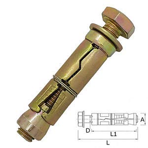 BITCORP Wall Anchor Fasteners Size 6 mm to 12 mm Pack of 12 PCS (Gold)