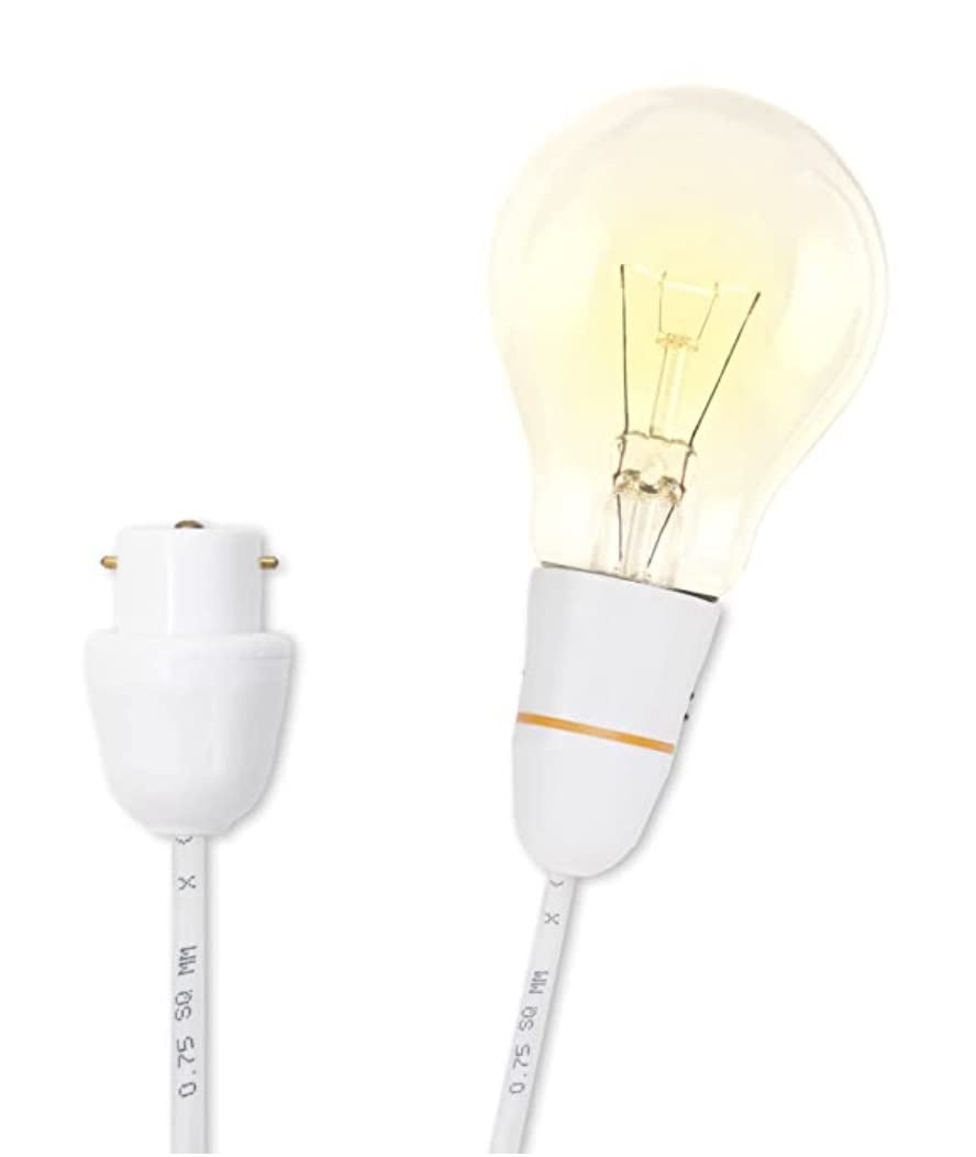 BITCORP Bulb Holder extension B 22 Socket with Flexible Wire & Adaptor Plug for Multipurpose Use Experiments,Parties,Festive Decorations,Diwali,Christmas,etc
