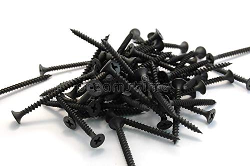 BITCORP Different size black drywall screws pack of 125 (metal)(black)