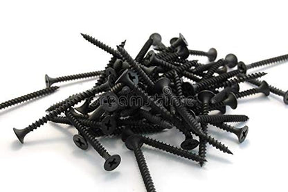 BITCORP Different size black drywall screws pack of 125 (metal)(black)