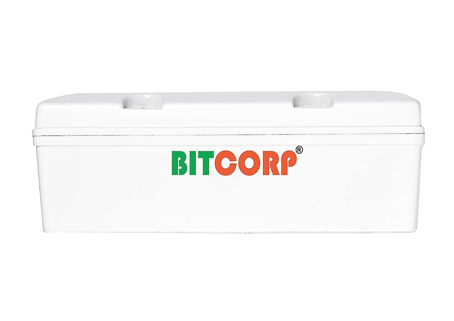 Bitcorp Extension Board 16A 20A 25A Muti Pin 3 Socket 3 (4000) Load Capacity with Surge Protector Meter Long Cable Cord for Heavy Duty Home Kitchen Office Outdoor Indoor Appliances (White)