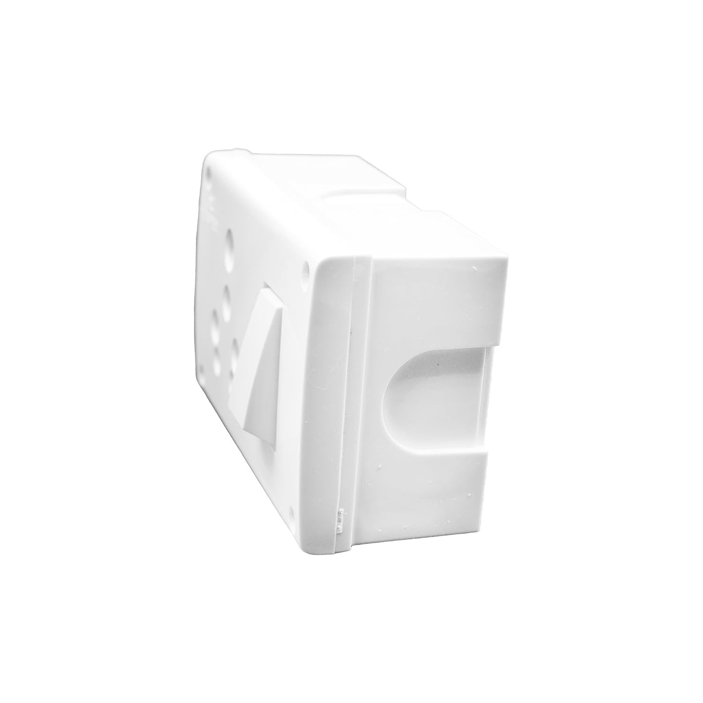 BITCORP 2 in 1 Junction Box Combined 6/16A - White | Heavy Duty Electric J. Box With Socket with Switch ( Pack of 1)