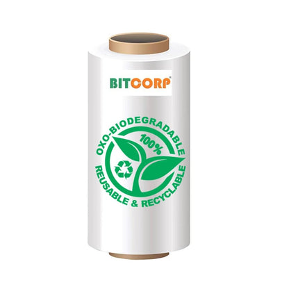 Bitcorp Biodegradable Wrapping Role for Packing Material with 1 Inch Core, 6 Inch (150 mm), 120 Meters Length Per Unit, Pack of 3 - (White)