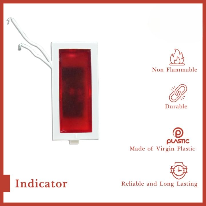 BITCORP Modular Red Electrical Indicator in White Colour