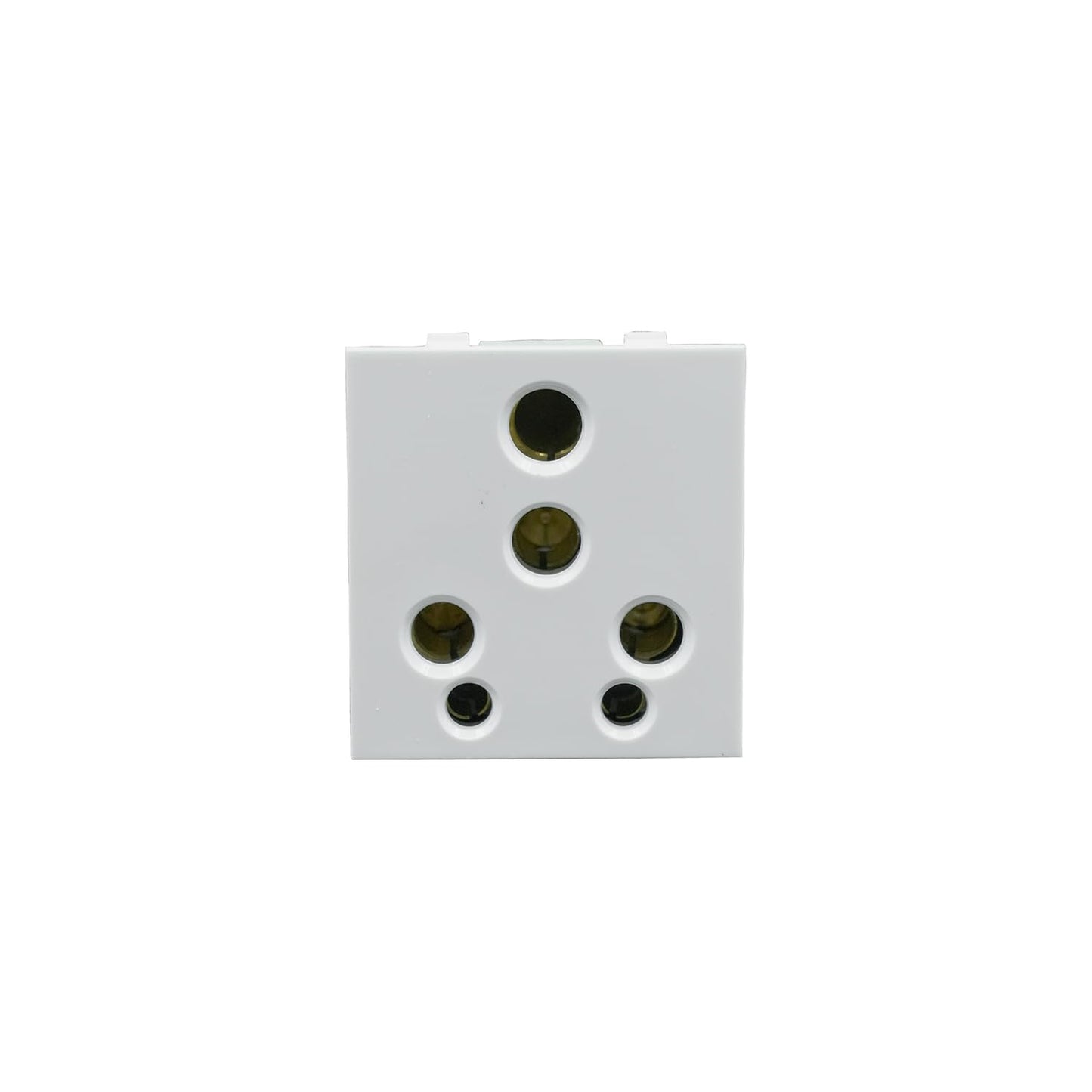 BITCORP 16A 6 pin Socket Without Shutter Big Multiplug Indian Electrical Adaptor Modular
