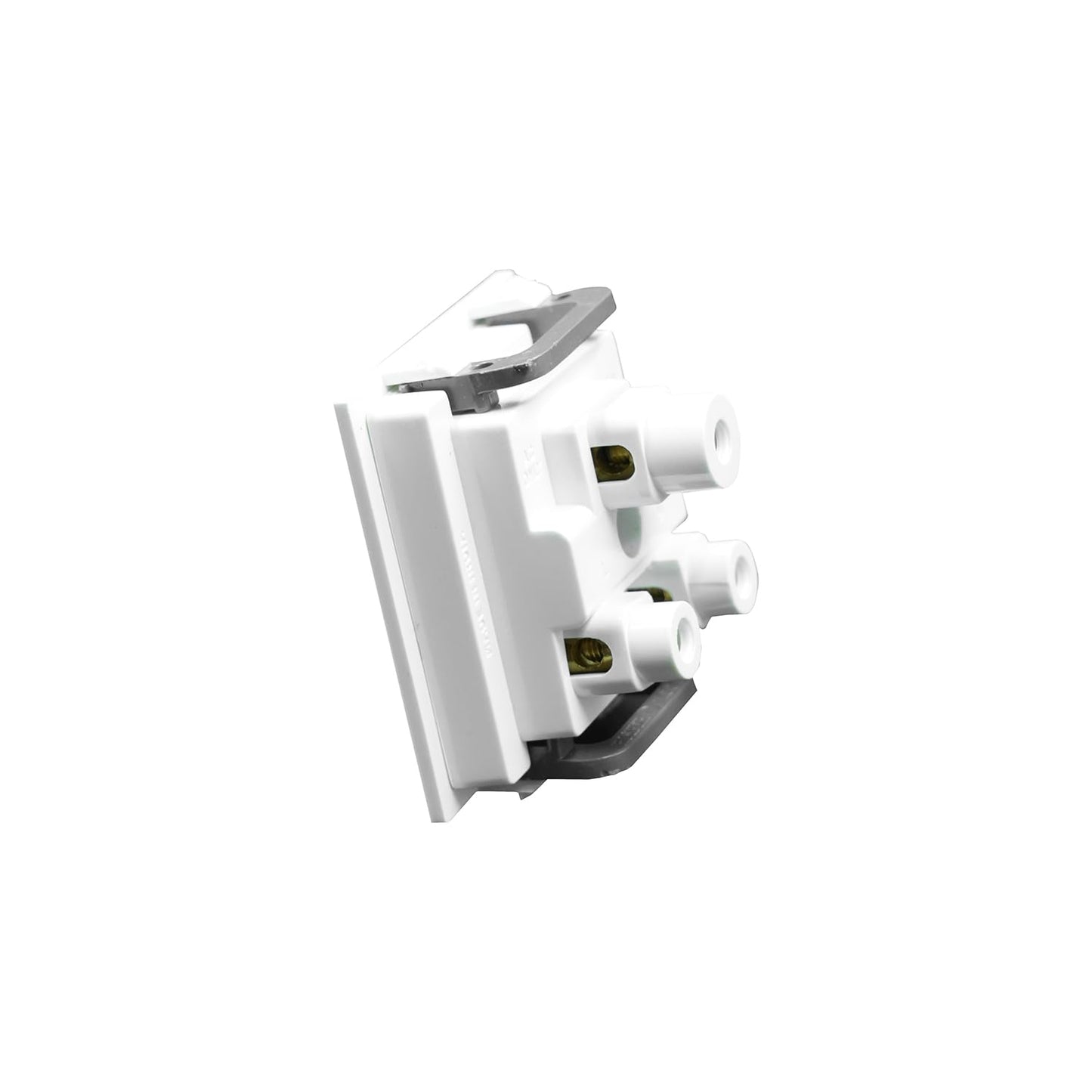 BITCORP Modular 6 Amp 5 Pin Electrial Socket 2-in-1 Pin Socket - White Colour Universal Fitting