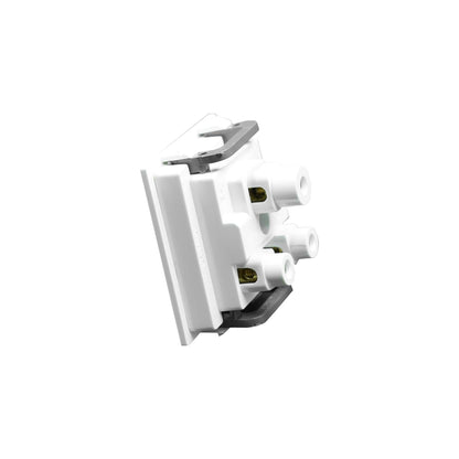 BITCORP Modular 6 Amp 5 Pin Electrial Socket 2-in-1 Pin Socket - White Colour Universal Fitting