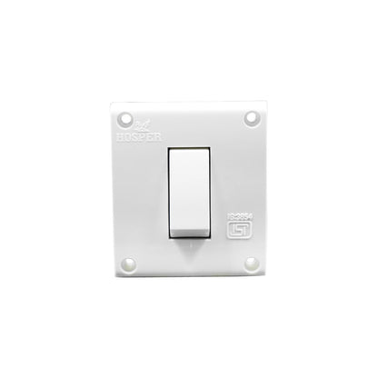 BITCORP 16A Non Modular Electrical Switch, White Colour, One Way Heavy Duty Switch