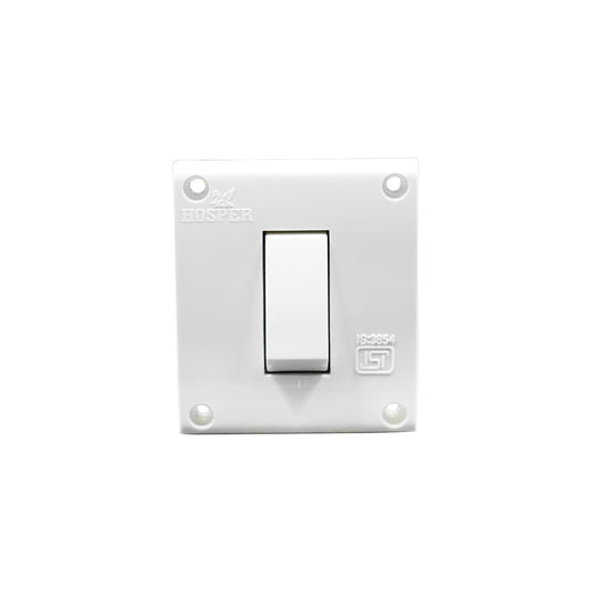 BITCORP 16A Non Modular Electrical Switch, White Colour, One Way Heavy Duty Switch