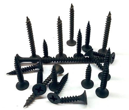 BITCORP Different size black drywall screws pack of 125 (metal)(black)