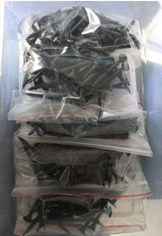 BITCORP Different size black drywall screws pack of 125 (metal)(black)