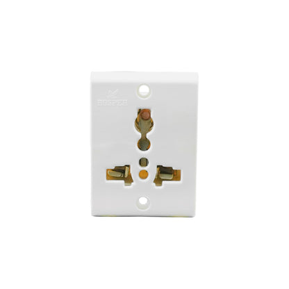 BITCORP 6A 5 Pin Non Modular Electrical Socket Elegant Design in White Colour