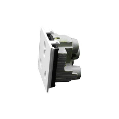 BITCORP 16A Socket with Shutter Module Universal Socket Safety Shutter white color