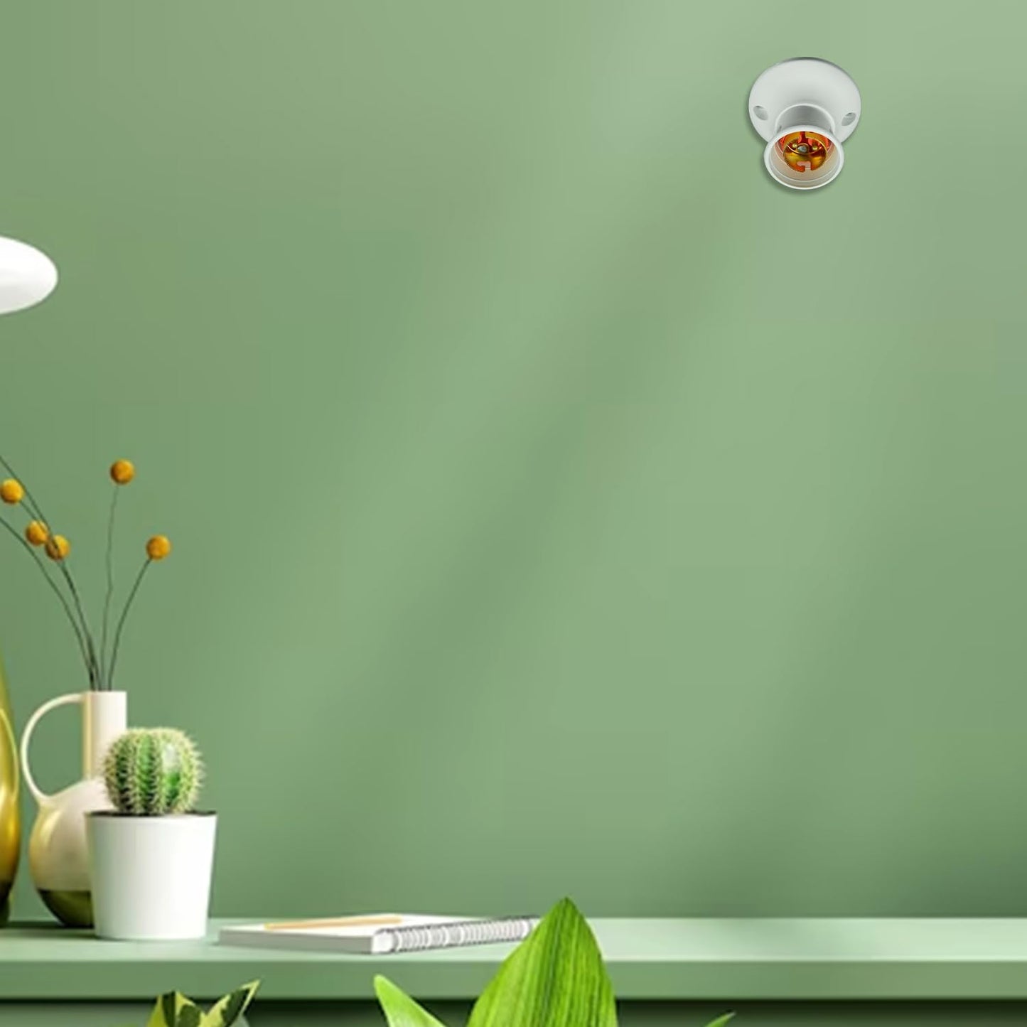 BITCORP Round Batten Bulb Holder for Wall Batten Lamp Holder for Led/Electric Bulb