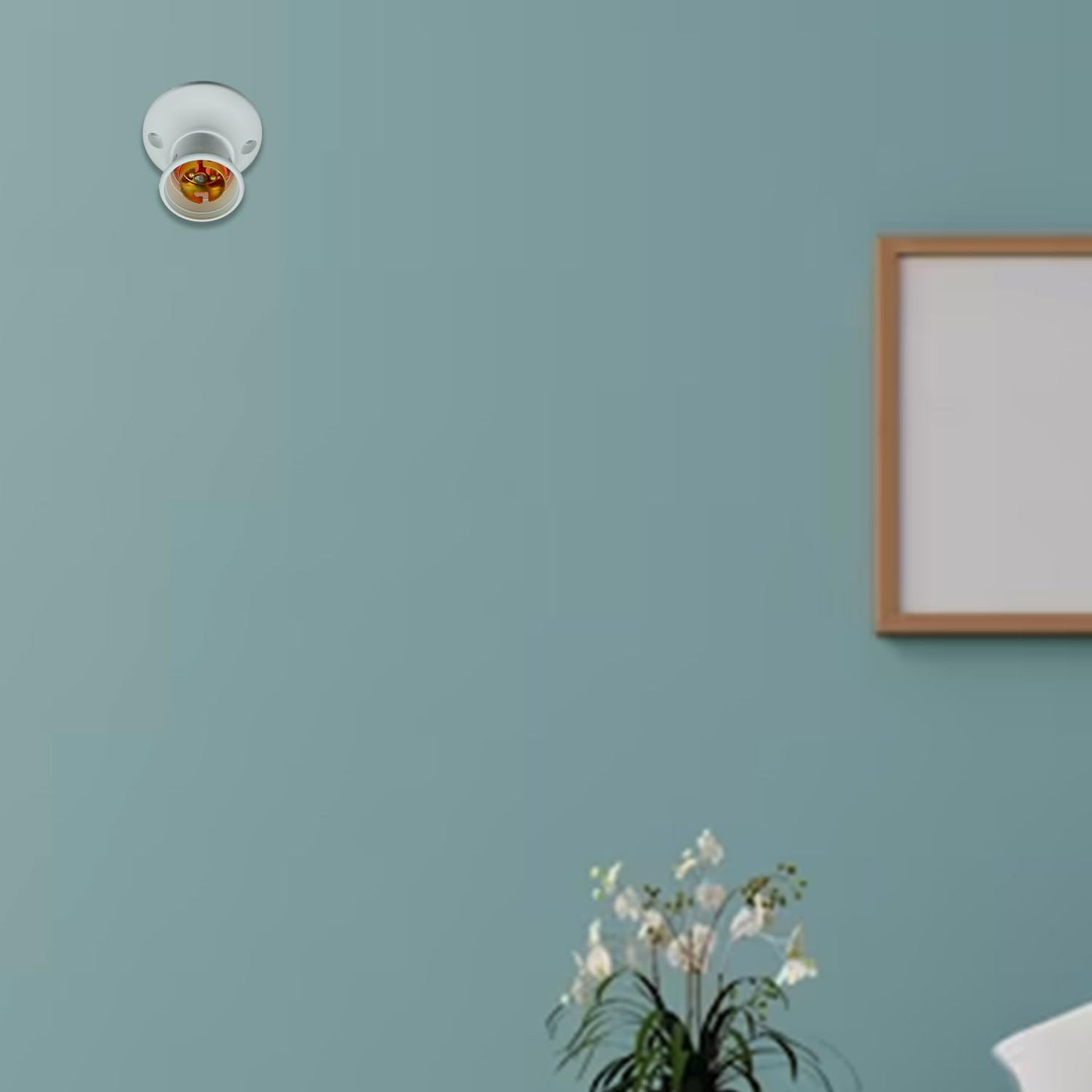 BITCORP Round Batten Bulb Holder for Wall Batten Lamp Holder for Led/Electric Bulb