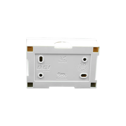 BITCORP 2 in 1 Junction Box Combined 6/16A - White | Heavy Duty Electric J. Box With Socket with Switch ( Pack of 1)