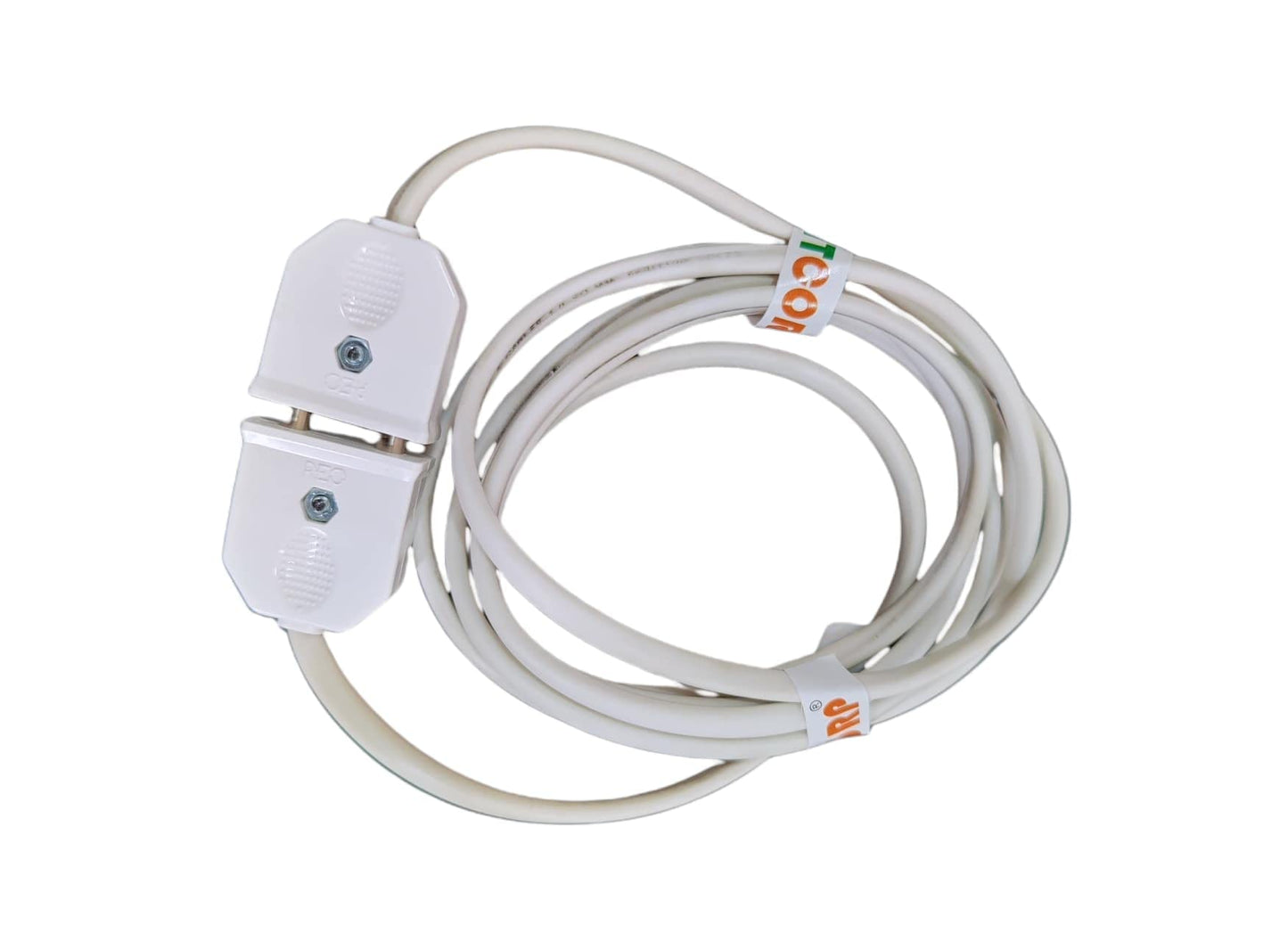 BITCORP 2-Pin Flexible Male-Female Socket with wire, Round Wire, Extension Cord for Multipurpose Use,Festive Decorations,Diwali,Christmas,etc (white) (10 Meter)