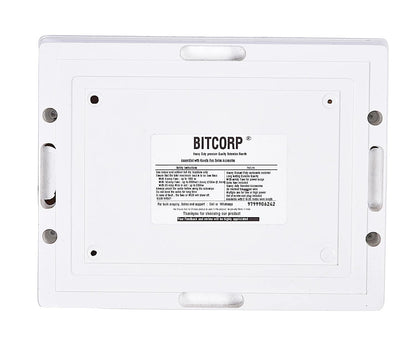 Bitcorp Extension Board 16A 20A 25A Muti Pin 3 Socket 3 (4000) Load Capacity with Surge Protector Meter Long Cable Cord for Heavy Duty Home Kitchen Office Outdoor Indoor Appliances (White)