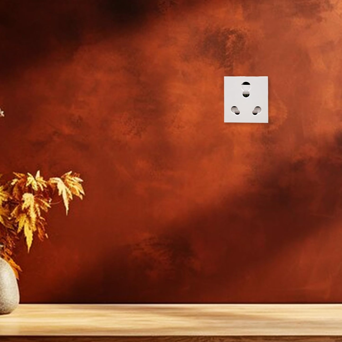 BITCORP 16A Socket with Shutter Module Universal Socket Safety Shutter white color