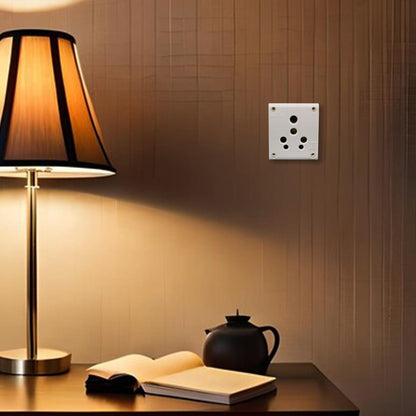 BITCORP 16A 6 pin Socket Without Shutter Big Multiplug Indian Electrical Adaptor Non Modular