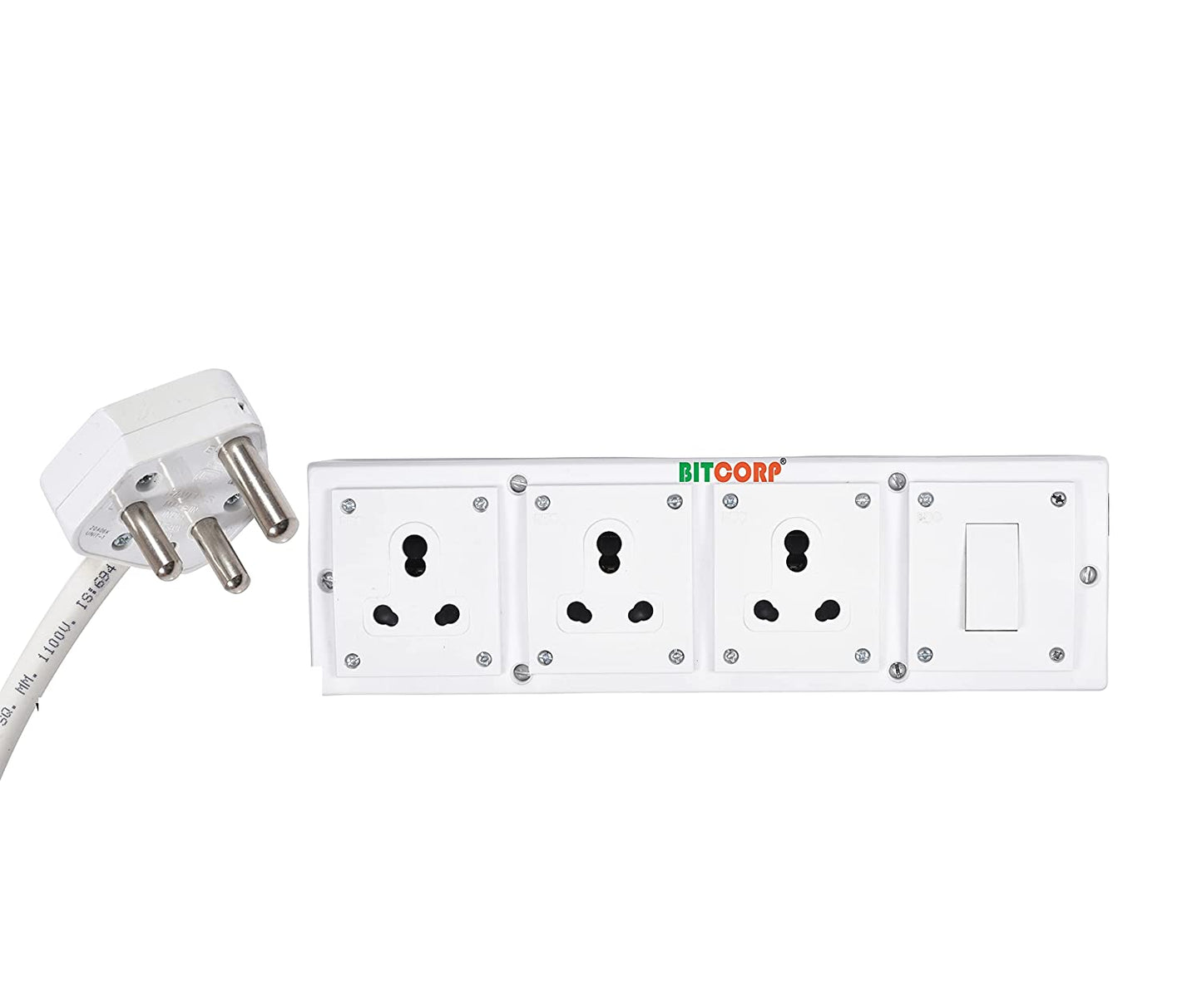 BITCORP Heavy Duty Extension Board 3 Socket 1 Switch