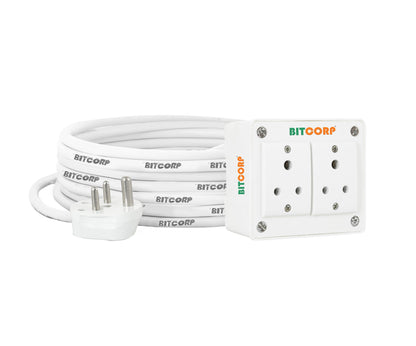 BITCORP Extension Board Heavy Duty 6A 2 Socket