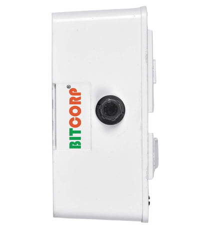 Bitcorp Extension Board 1 Socket 1 Switch 6A, 1500W Heavy Duty Power Strip with Surge Protector Electric Power Extension Cord for Home Gadgets, Office, Pc, Cooler, Fridge (White) 220 Volts