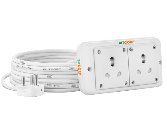 BITCORP Heavy Duty Extension Board 2 Socket