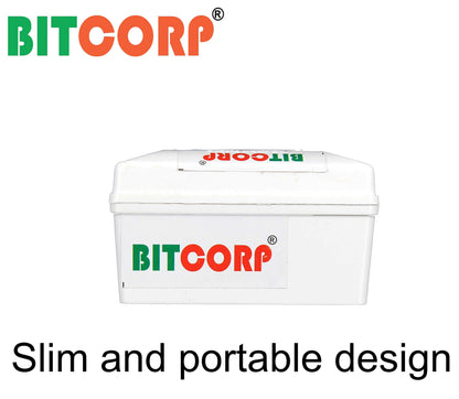 Bitcorp Extension Cord With 1 Socket , 16AMP 3500W Heavy Duty Power Strip, Surge Protected Wire for Home, Office, Electric vehicle Charging, TV, Fridge, Cooler, PC (White) 220V