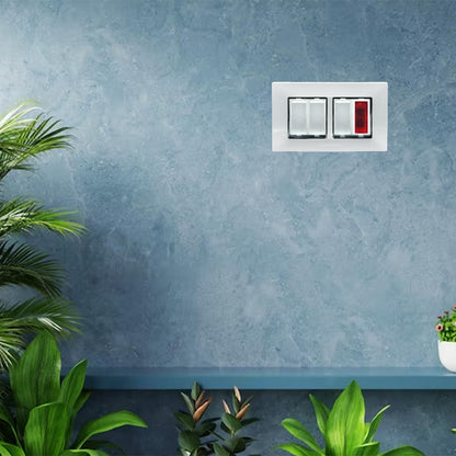 BITCORP Modular Red Electrical Indicator in White Colour