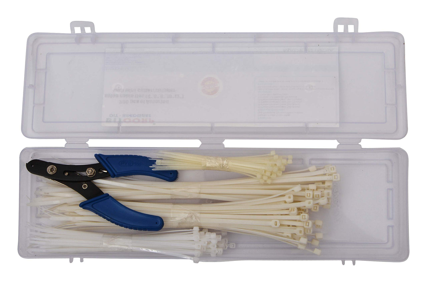 BITCORP DIY Hardware 200ANCT Assorted Nylon Cable Ties (4‰€,6‰€,8‰€,10‰€12‰€) with Wire Cutter/Stripper (Pack of 200)