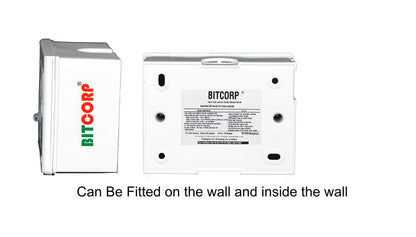 Bitcorp Extension Board 1 Socket 1 Switch 6A, 1500W Heavy Duty Power Strip with Surge Protector Electric Power Extension Cord for Home Gadgets, Office, Pc, Cooler, Fridge (White) 220 Volts