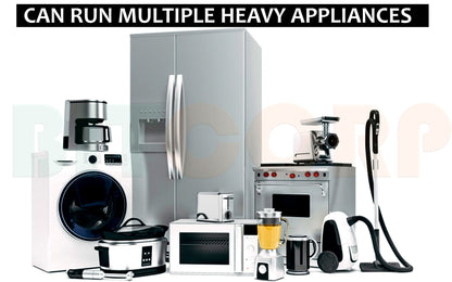 Bitcorp Extension Cord 2 Socket 2 Switch, 16AMP 2500W Heavy Duty Power Strip, Surge Protected Wire for Home, Office, Electric vehicle Charging, TV, Fridge, Cooler, PC (White) 220V