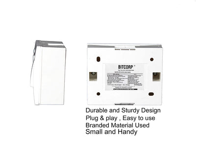 BITCORP Heavy Duty Extension Board 1 Socket 1 Switch with Cotton Wire