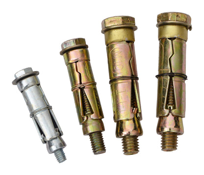 BITCORP Wall Anchor Fasteners Size 6 mm to 12 mm Pack of 12 PCS (Gold)