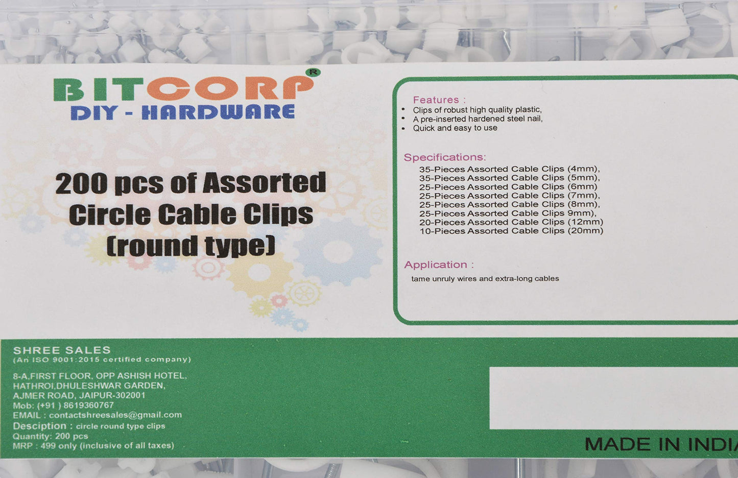 BITCORP DIY Hardware Cable Clip