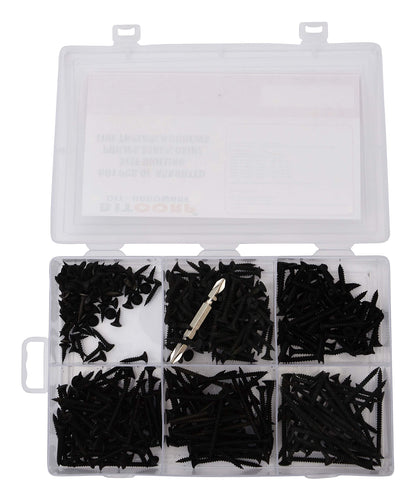 BITCORP DIY Hardware 601ASDS Metal Assorted Self Drilling Philips Black Oxide Fine Threaded Screws (Pack of 601)