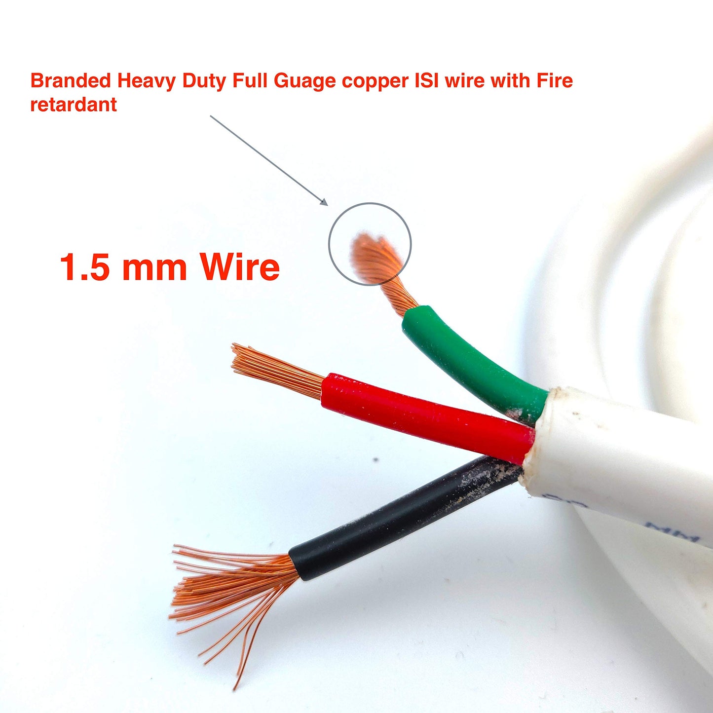 Bitcorp 6A 16A Extension Board 6 Socket 2 Switch, 2000W Power Strip with Surge Protector, 2 Meter Electric Cord for Home, Office, PC, Cooler, Fridge, Gadgets, AC (White) 220V