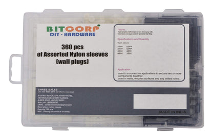 BITCORP DIY Hardware (Kit, Assorted Sleeves(Pack of 360))