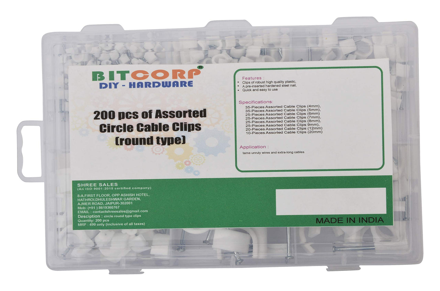 BITCORP DIY Hardware Cable Clip