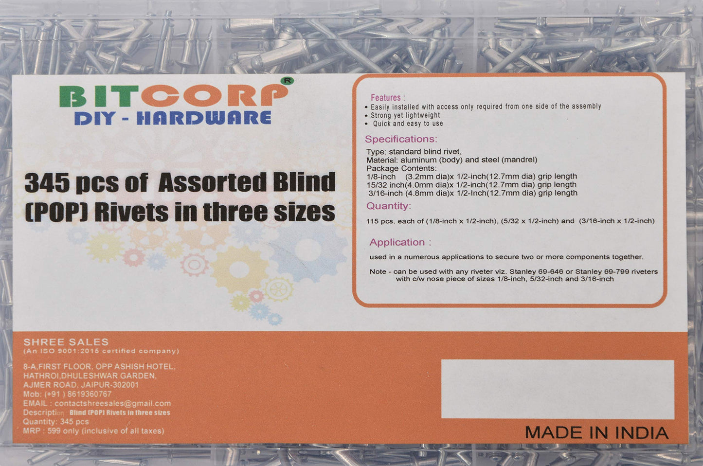 BITCORP DIY Hardware (Kit, Assorted Metal Blind)