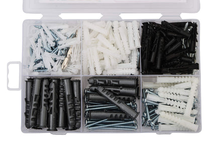 BITCORP DIY Hardware 401ASNS Metal Assorted Screws and Nylon Sleeves (Pack of 210)
